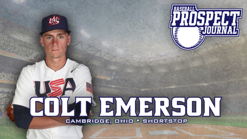 Colt Emerson is an advanced prep hitter Baseball Prospect Journal
