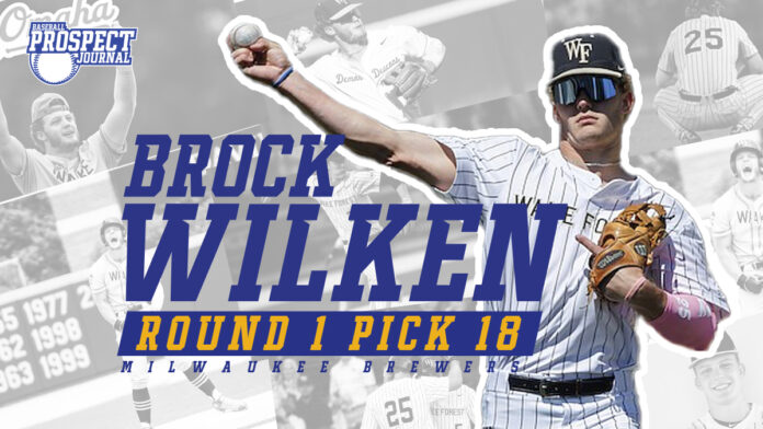Brewers MLB Draft Brock Wilken