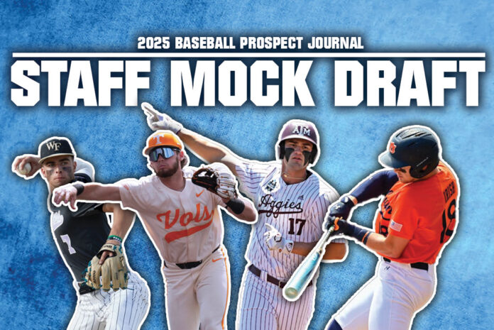 2025 MLB Draft Staff Mock